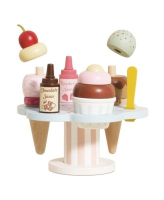 Wooden Ice Cream Stand & Toppings- 3+ Years