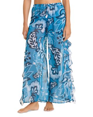 Bleu Rod Beattie Side Ruffled Cover-Up Pants
