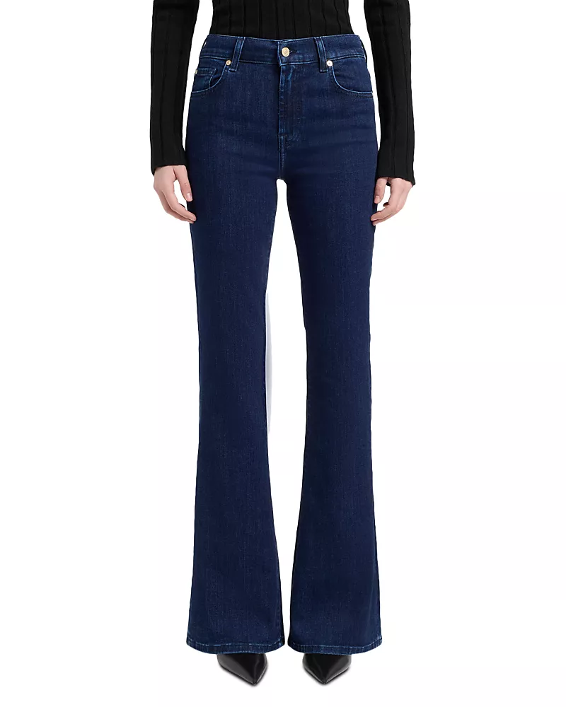 7 For All Mankind The Leggy Mid Rise Flare Jeans in Classical
