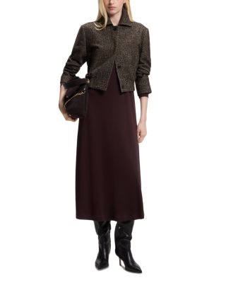 Jocalenal Tweed Bomber Jacket