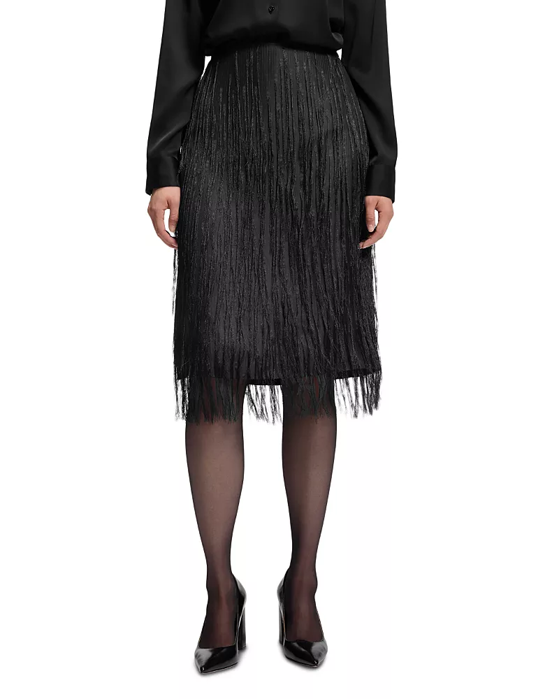 Hugo Boss Vafray Fringe Skirt