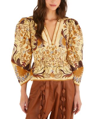 Luize Cotton Peplum Blouse