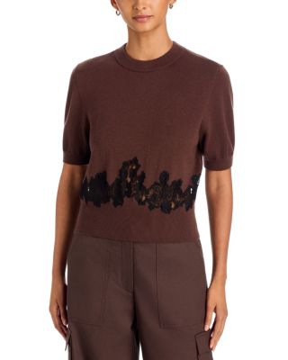 Vika Embellished Wool Crewneck Sweater