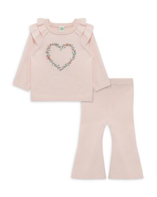 Girls' Heart Embroidered Sweater Set - Little Kid
