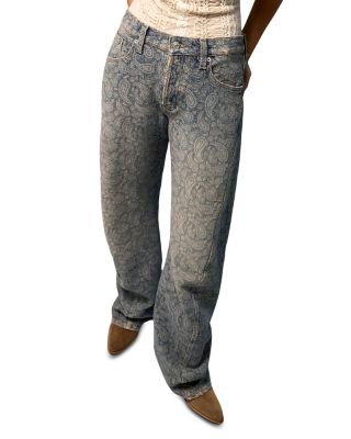 Fable Twisted Jacquard High Rise Jeans in Bohemia
