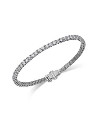 Diamond Tennis Bracelet in 14K White Gold, 5.0 tcw