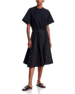 Short Sleeve French Terry Combo Dress