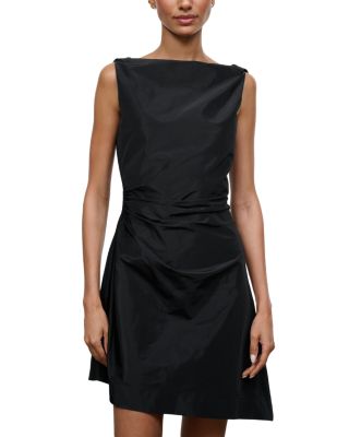 Callie Taffeta Asymmetric Mini Dress
