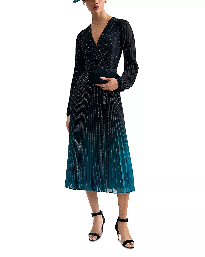 Phase Eight Simara Pleated Midi Dress