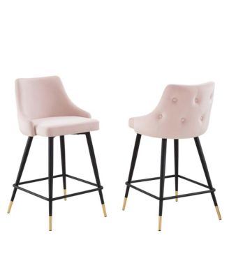  Adorn Performance Velvet Counter Stool, Set of 2