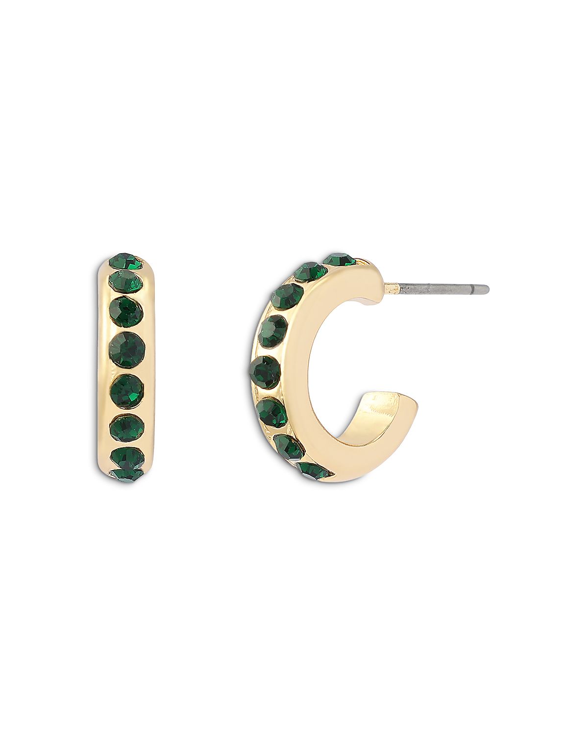 Kurt Geiger London Signature Stone Huggie Hoop Earrings