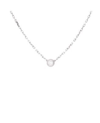 Pre-Owned Cartier Small Cartier D'Amour Pendant Necklace 18K White Gold with Diamond, 14.5