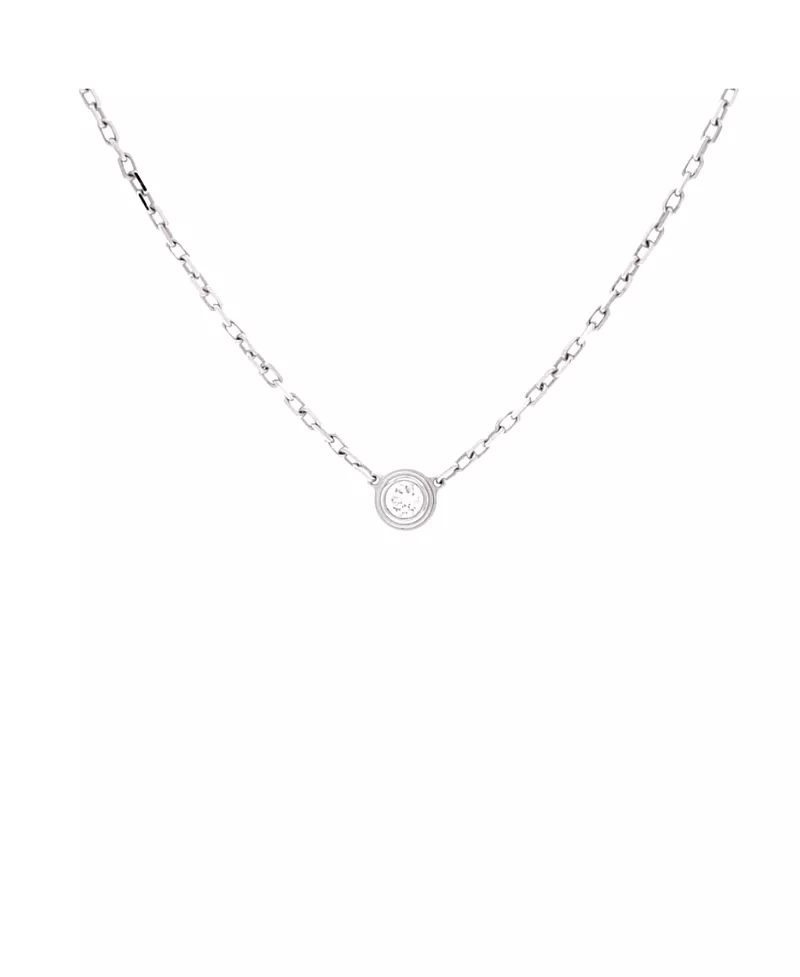 Pre-Owned Cartier Small Cartier D'Amour Pendant Necklace 18K White Gold with Diamond, 14.5