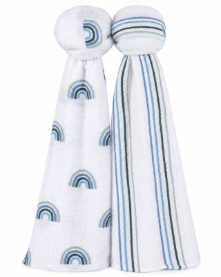 Unisex Cotton Muslin Swaddle Blanket 2 Pack - Baby