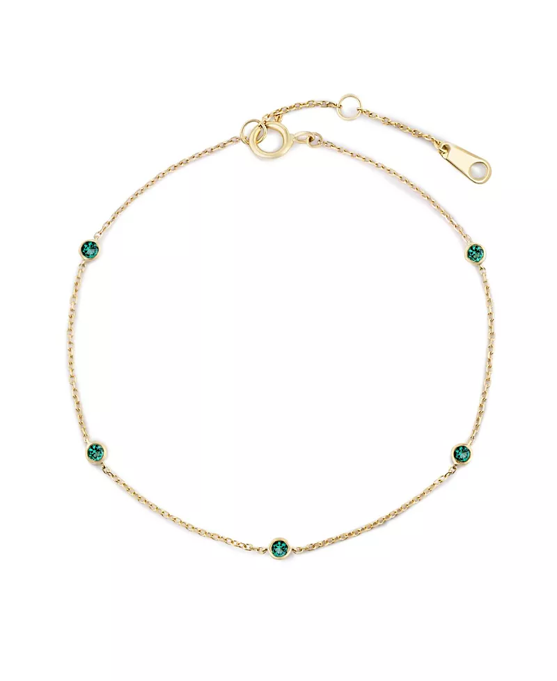 Ana Luisa Solid Yellow Gold Birthstone Bracelet