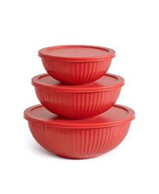  Rainbowls Glass Mixing Bowl Set with Lids, 6-Piece Set