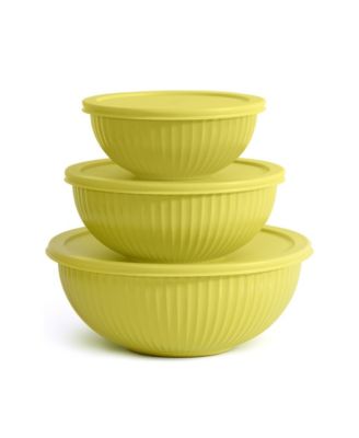  Rainbowls Glass Mixing Bowl Set with Lids, 6-Piece Set