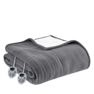 Serta Fleece to Sherpa Heated Blanket, Twin