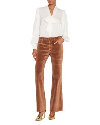 Selena Tie Neck Silk-Blend Blouse