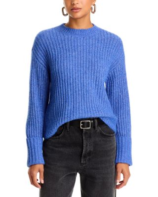 Shaker Stitch Cuffed Crewneck Sweater - Exclusive