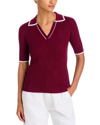Elbow Sleeve Polo Top - Exclusive