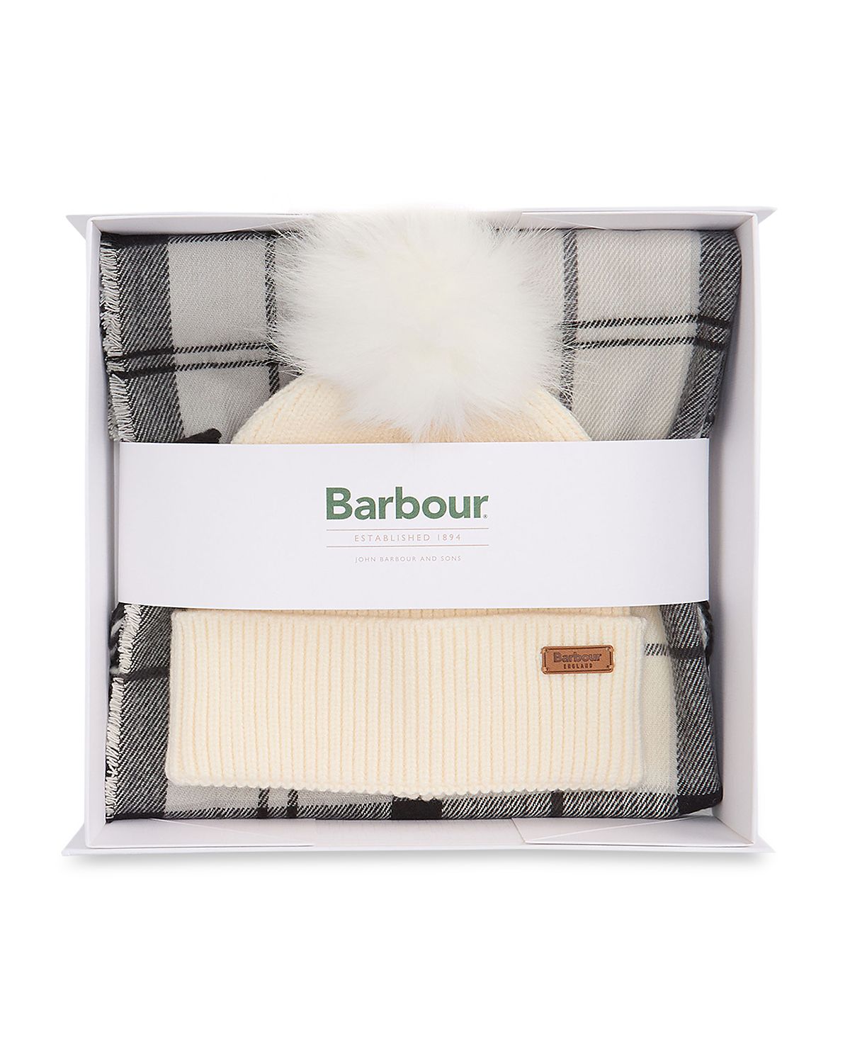 Barbour Dover Beanie & Hailes Scarf Boxed Gift Set