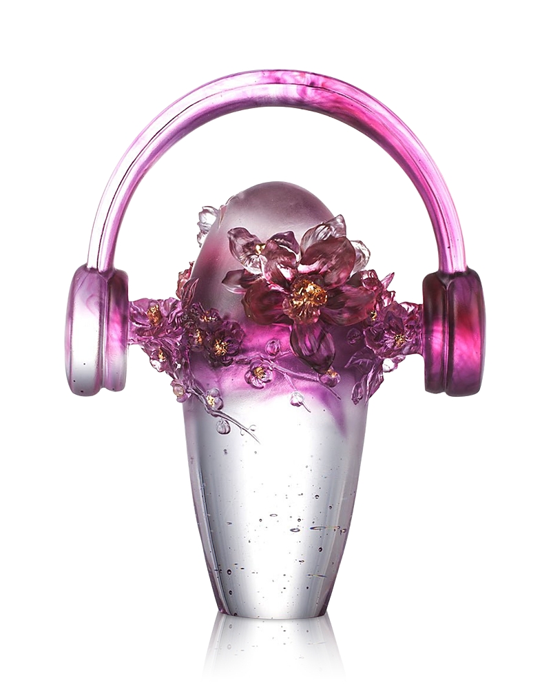 Liuli Limited Edition Tune into Good Crystal Glass Figure