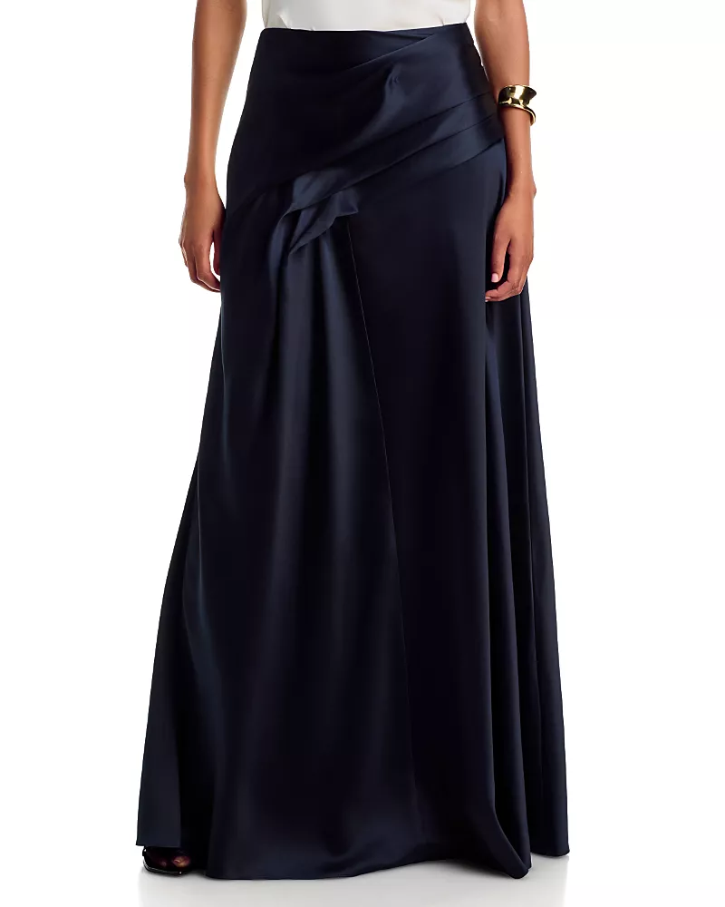 Heirlome Yvonne Draped Silk Maxi Skirt