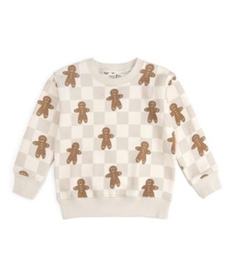 Boys' Gingerbread Christmas Checkered Sweatshirt - Little Kid, Big Kid