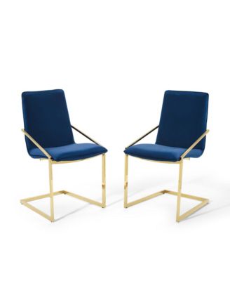  Pitch Performance Velvet Dining Armchair, Set of 2