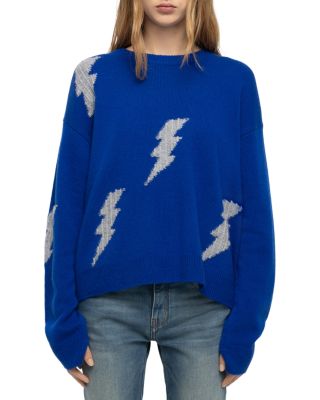 Markuz Cashmere Lightning Bolt Sweater