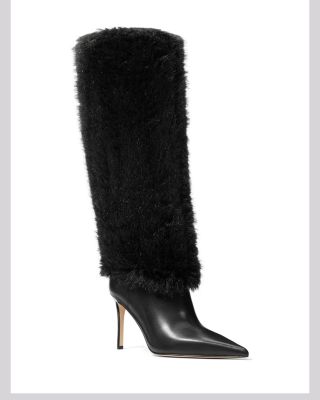 Women's Dawn Faux Shearling & Leather Knee High Boots