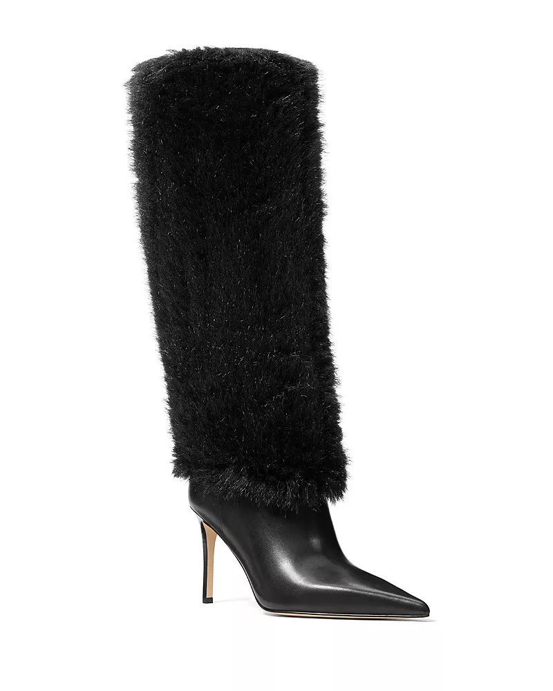 Michael Kors Women's Dawn Faux Shearling & Leather Knee High Boots
