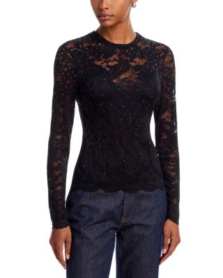 Clayton Crystal & Lace Top