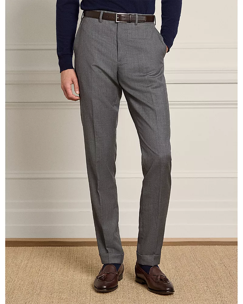 Ralph Lauren Purple Label Hand Tailored Wool Serge Straight Fit Pants