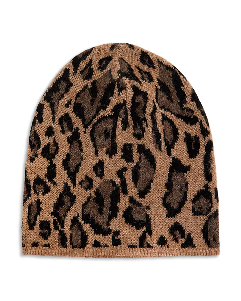 Clare V. Jaguar Print Alpaca Blend Beanie