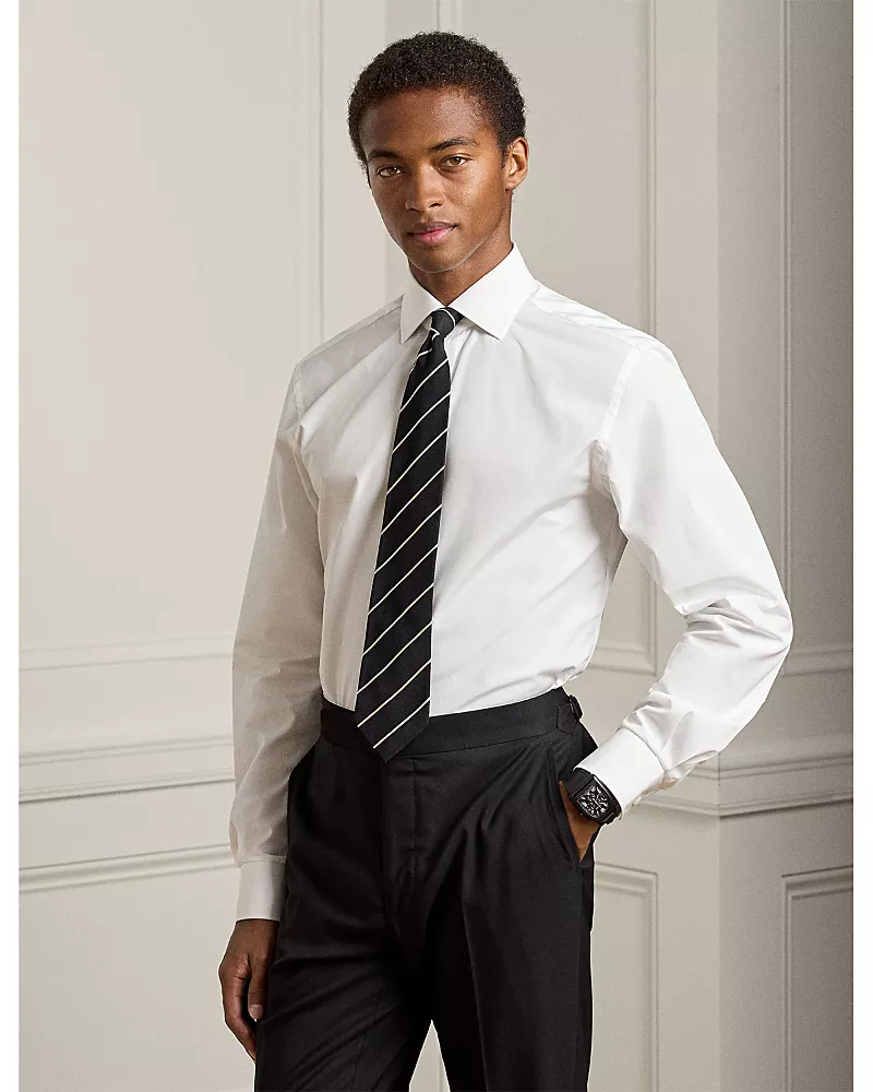 Ralph Lauren Purple Label Poplin Regular Fit Dress Shirt