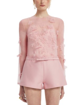 Aurelia Sheer Silk Petal Blouse