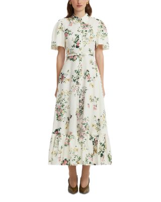Becca Printed Short Sleeve Midi Dress