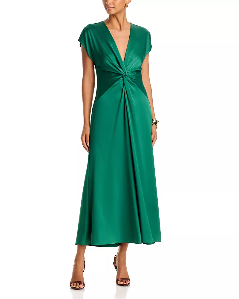 Kobi Halperin Maxon Twist Front Midi Dress