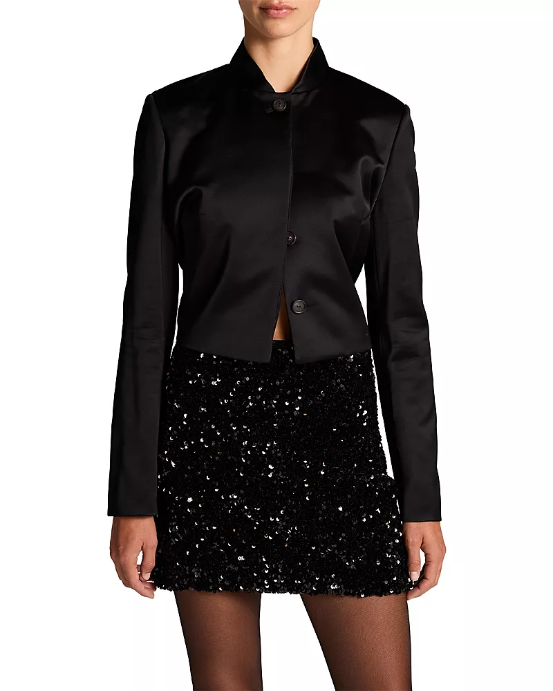 Vince Button Front Cropped Jacket