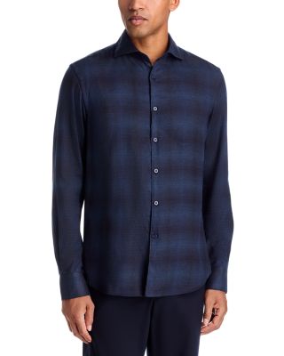 Tonal Plaid Regular Fit Sport Shirt