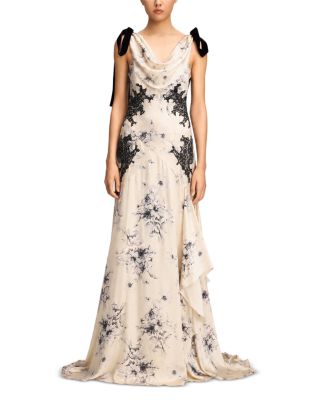 Antonella Hand Sketched Floral Gown