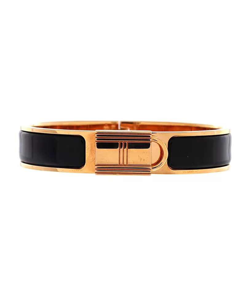 Pre-Owned HERMES Narrow Clic Cadenas Bracelet Enamel