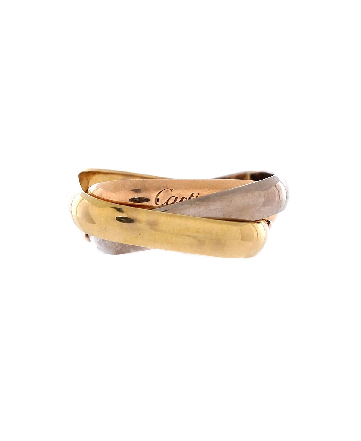 Pre-Owned Cartier Medium Trinity Cushion Ring 18K Tricolor Gold