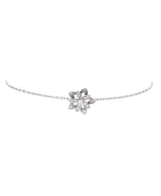  Mini Lotus Openwork Bracelet 18K White Gold with Diamonds