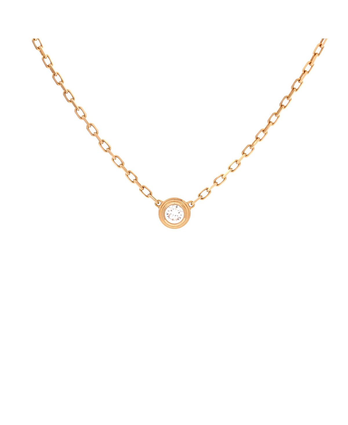 Pre-Owned Cartier Small Cartier D'Amour Pendant Necklace 18K Rose Gold with Diamond