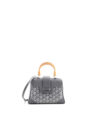  Mini Saigon Top Handle Bag Coated Canvas with Leather