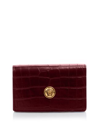 Croc Embossed Leather Mini Bag