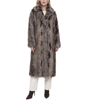  Faux Fur Fox Long Coat